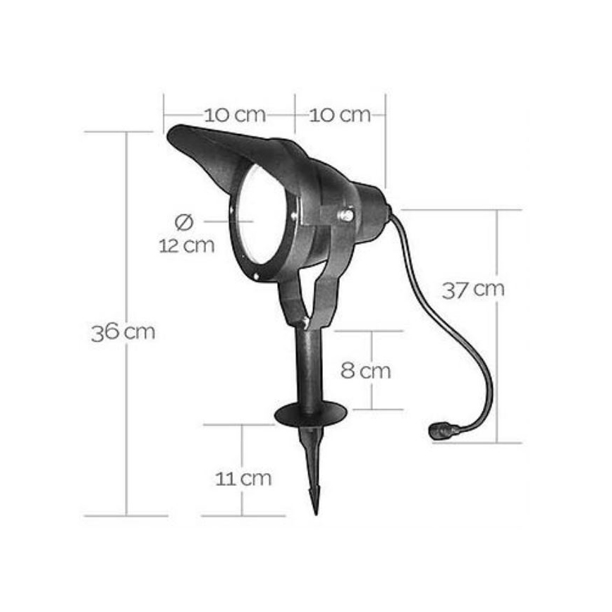 Utomhus LED belysning EASY CONNECT 1xGU10/10W/230V IP67 svart