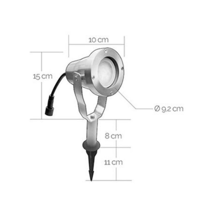Utomhus LED belysning EASY CONNECT 1xGU10/4W/230V IP67 matt krom
