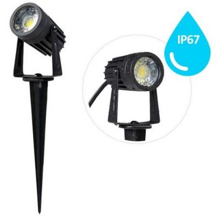 Utomhus LED belysning LED/3W/230V 2800K IP67 svart