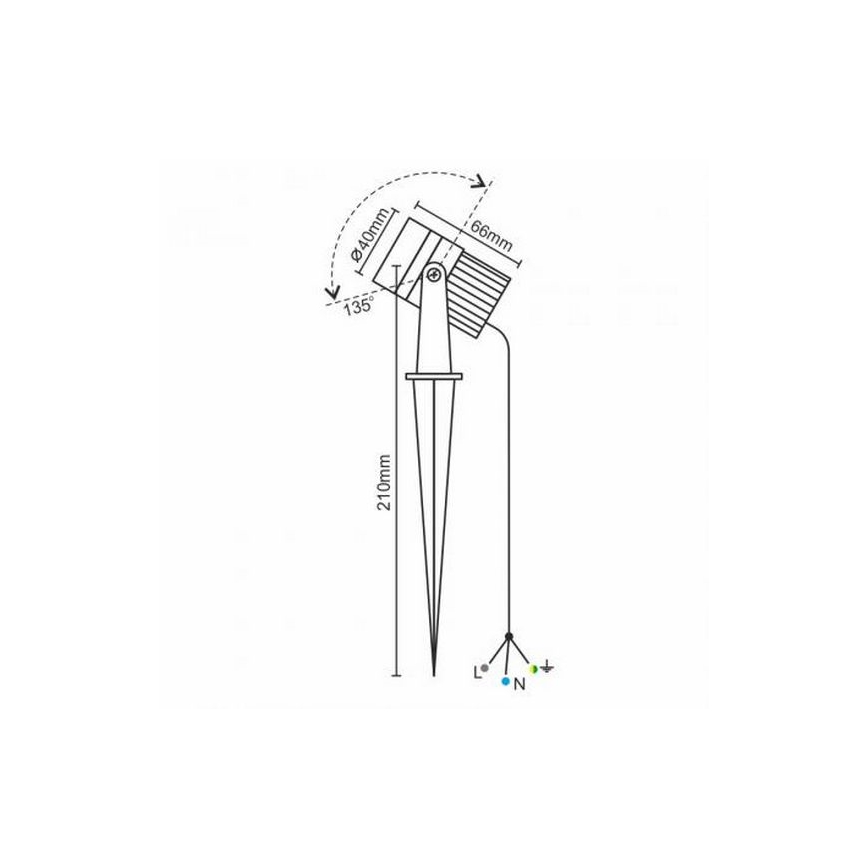 Utomhus LED belysning LED/3W/230V 4000K IP67 svart
