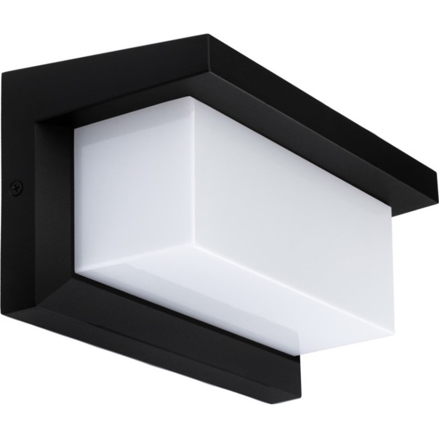 LED vägglampa för utomhusbruk med glödlampa med skymningssensor NEELY 1xE27/9W/230V IP54 svart