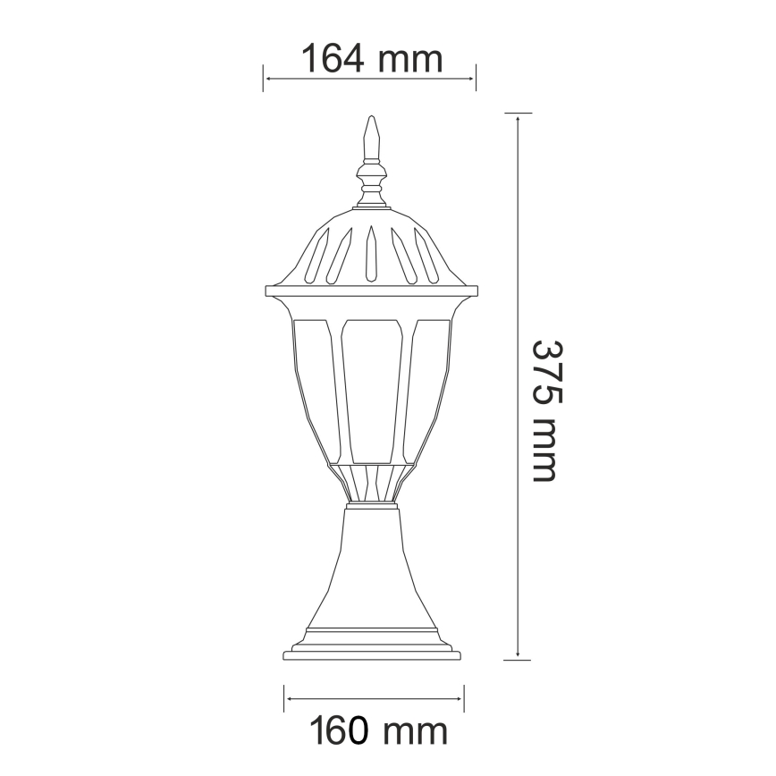 Utomhus LED lampa  FLORENCJA 1xE27/10W/230V IP43