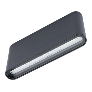 Utomhus LED Väggbelysning FLOW 2xLED/6W/230V IP54 svart