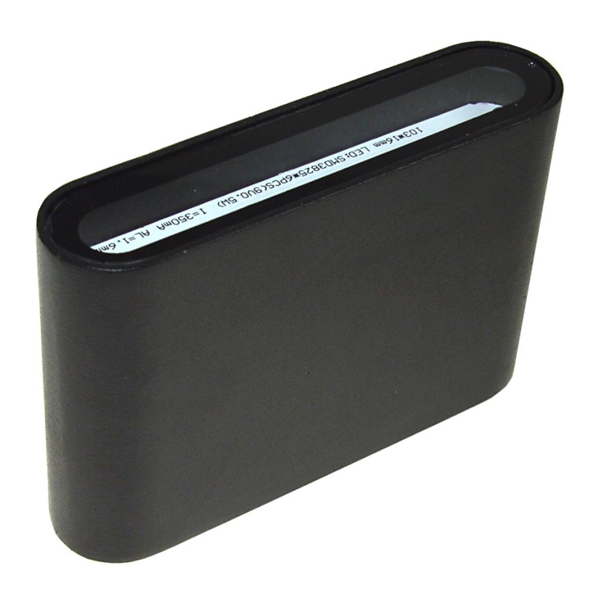 Utomhus LED Väggbelysning FLOW LED/3W/230V IP54 svart