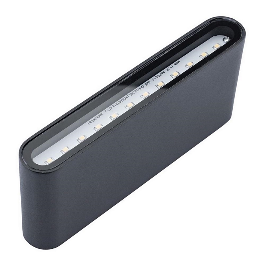 Utomhus LED Väggbelysning FLOW LED/6W/230V IP54 svart