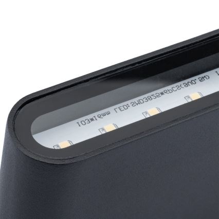 Utomhus LED Väggbelysning FLOW LED/6W/230V IP54 svart
