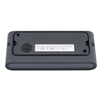 Utomhus LED Väggbelysning FLOW LED/6W/230V IP54 svart