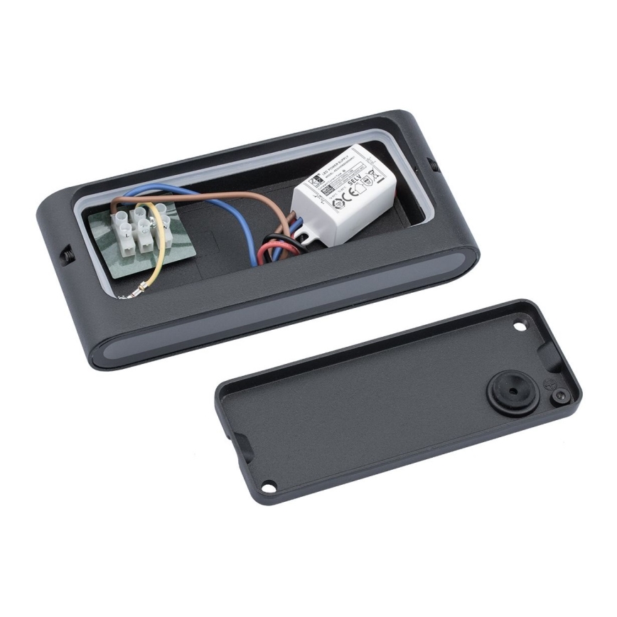 Utomhus LED Väggbelysning FLOW LED/6W/230V IP54 svart