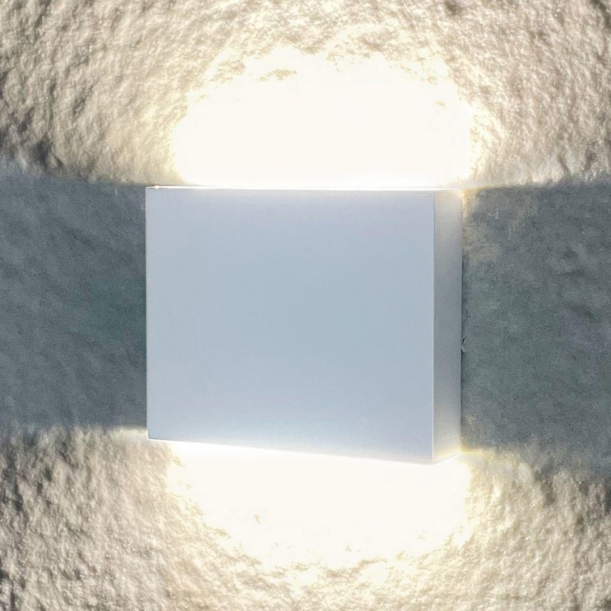 Utomhus LED vägglampa  CHICAGO 2xLED/3,25W/230V IP44 vit 