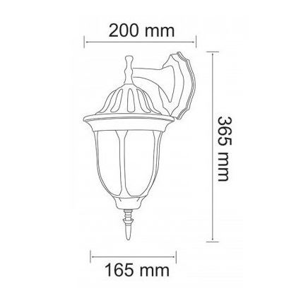 Utomhus LED vägglampa  FLORENCJA 1xE27/10W/230V IP43