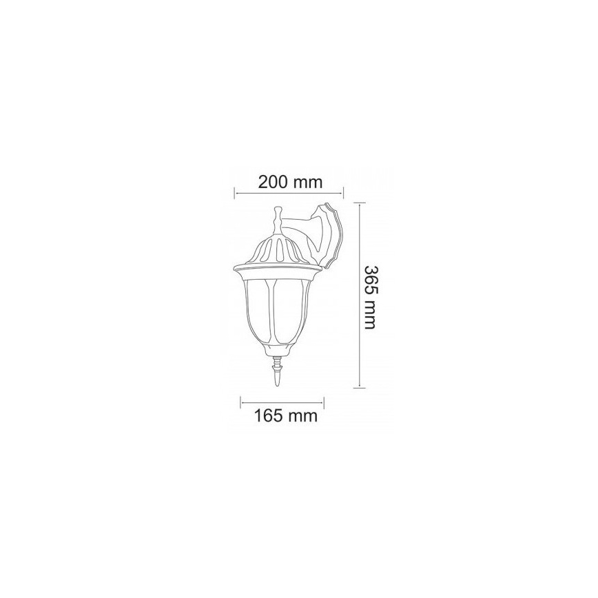 Utomhus LED vägglampa  FLORENCJA 1xE27/10W/230V IP43