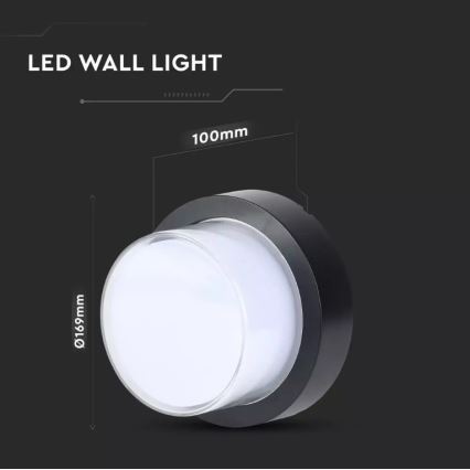 Utomhus LED vägglampa  LED/12W/230V IP65 3000K