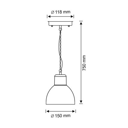 Utomhus Ljuskrona ARNE 1xE27/10W/230V IP44
