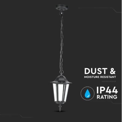Utomhus Ljuskrona med kedja 1xE27/40W/230V IP44 svart