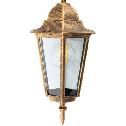 Utomhus ljuskrona med kedja 1xE27/60W/230V guld IP44