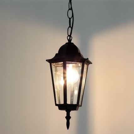 Utomhus ljuskrona med kedja 1xE27/60W/230V svart