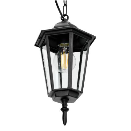 Utomhus ljuskrona med kedja 1xE27/60W/230V svart