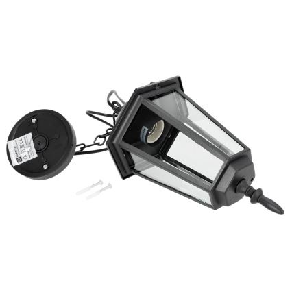 Utomhus ljuskrona med kedja 1xE27/60W/230V svart