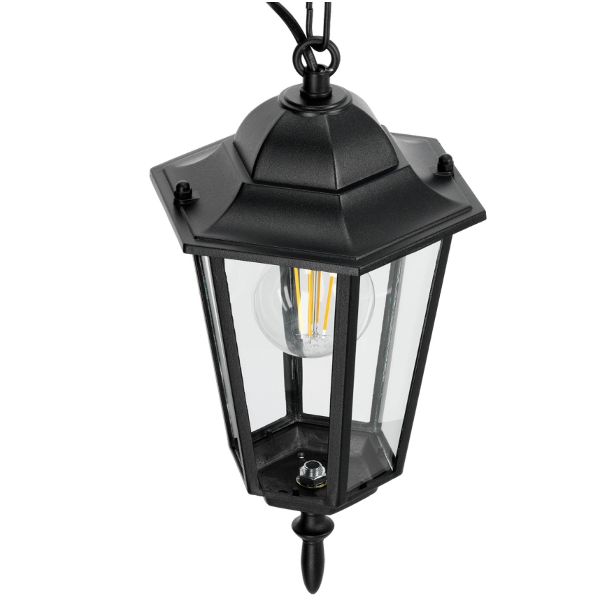 Utomhus ljuskrona med kedja 1xE27/60W/230V svart