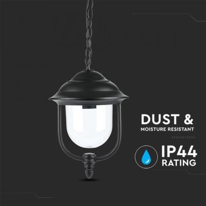 Utomhus ljuskrona på kedja 1xE27/60W/230V IP44 svart