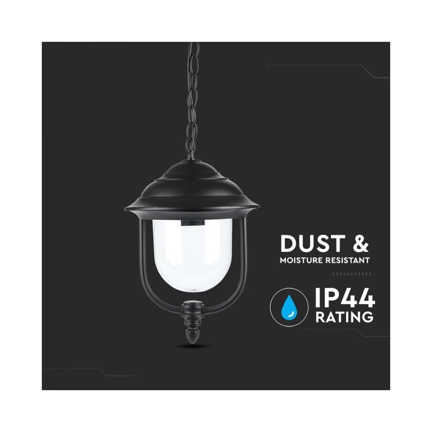Utomhus ljuskrona på kedja 1xE27/60W/230V IP44 svart