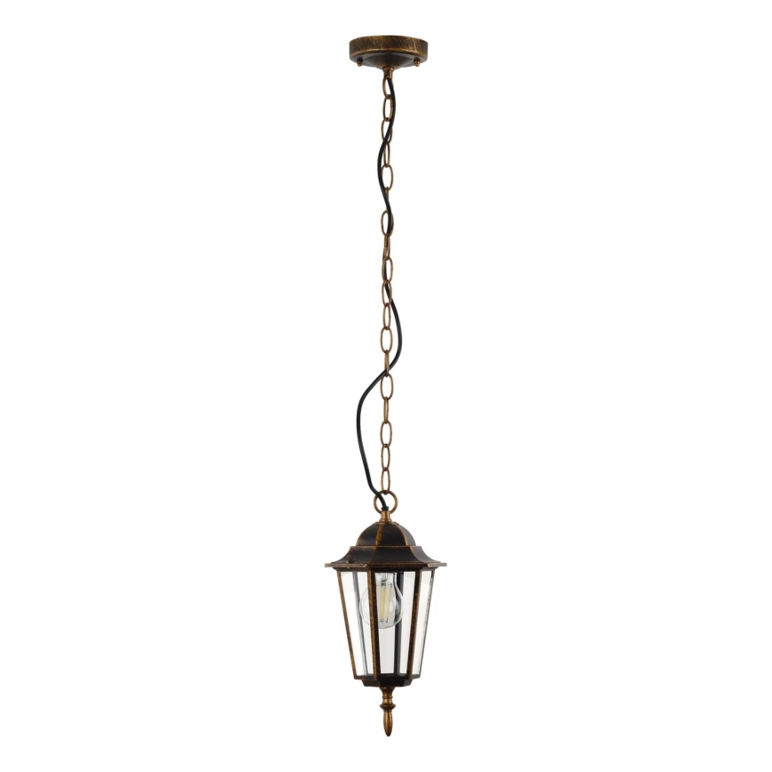 Utomhus ljuskrona på kedja ARRAIA 1xE27/15W/230V IP44 brons patina