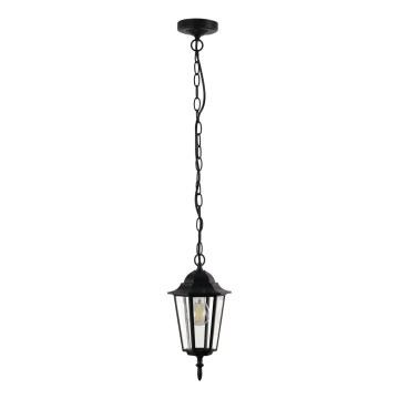 Utomhus ljuskrona på kedja ARRAIA 1xE27/15W/230V IP44 svart