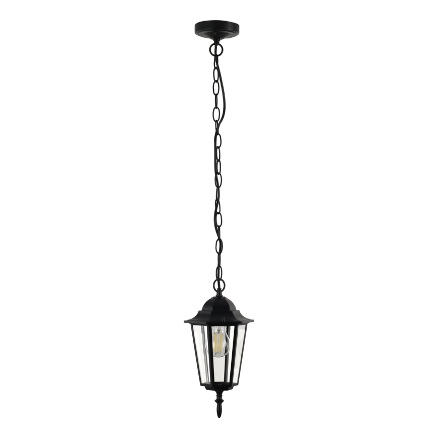 Utomhus ljuskrona på kedja ARRAIA 1xE27/15W/230V IP44 svart
