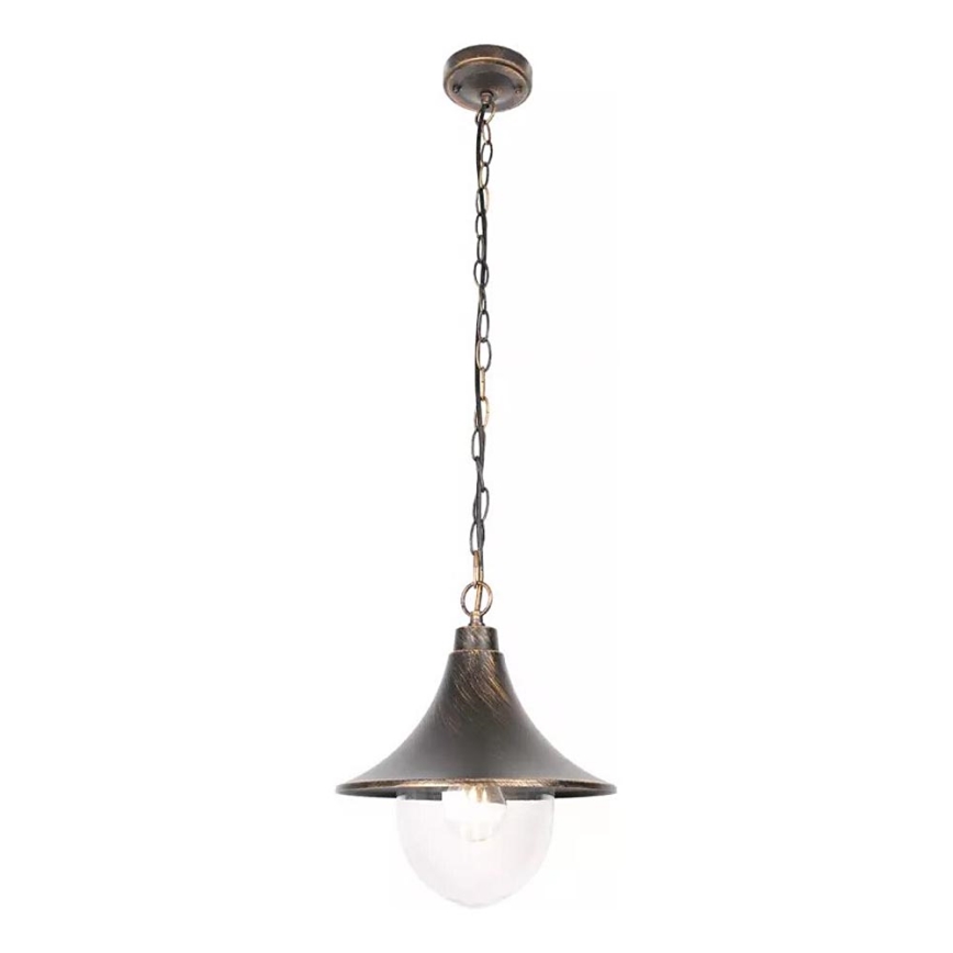 Utomhus ljuskrona på kedja TALEZ 1xE27/15W/230V IP44 brons patina
