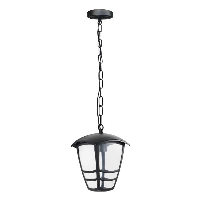 Utomhus ljuskrona på kedja TEVIO 1xE27/60W/230V IP54 svart