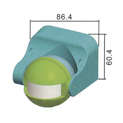 Utomhus PIR-sensor B 180° 1200W/230V IP44 vit