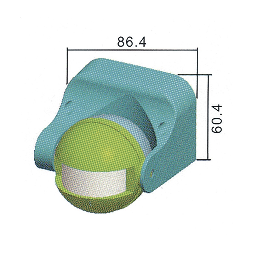 Utomhus PIR-sensor B 180° 1200W/230V IP44 vit
