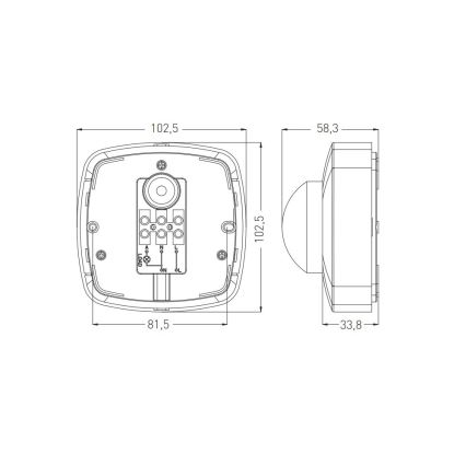 Utomhus rörelsesensor 360° IP65