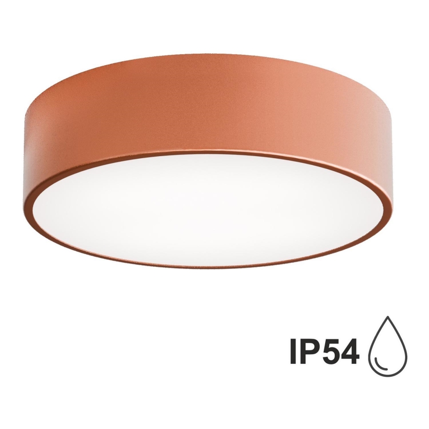 Utomhus taklampa med sensor CLEO 2xE27/24W/230V d. 30 cm koppar IP54