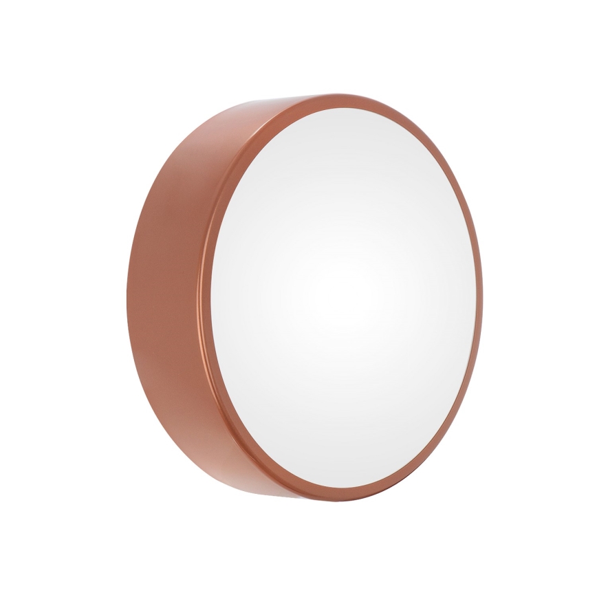 Utomhus taklampa med sensor CLEO 2xE27/24W/230V d. 30 cm koppar IP54