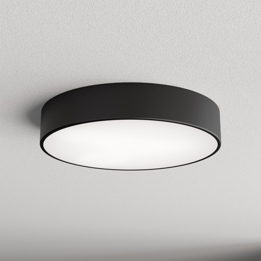 Utomhus taklampa med sensor CLEO 3xE27/24W/230V d. 40 cm svart IP54