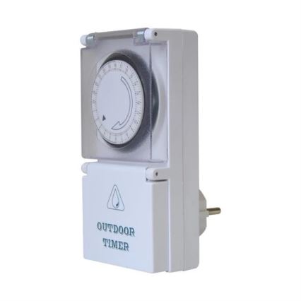 Utomhus timer mekanisk omkopplare daglig 16A/230V IP44