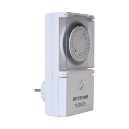 Utomhus timer mekanisk omkopplare daglig 16A/230V IP44