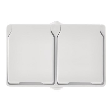 Utomhus Uttag 2xFRENCH 250V/16A IP44