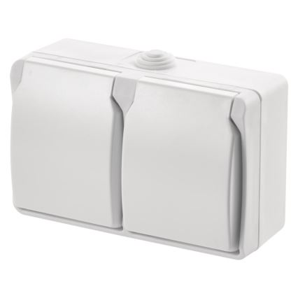 Utomhus Uttag 2xFRENCH 250V/16A IP44