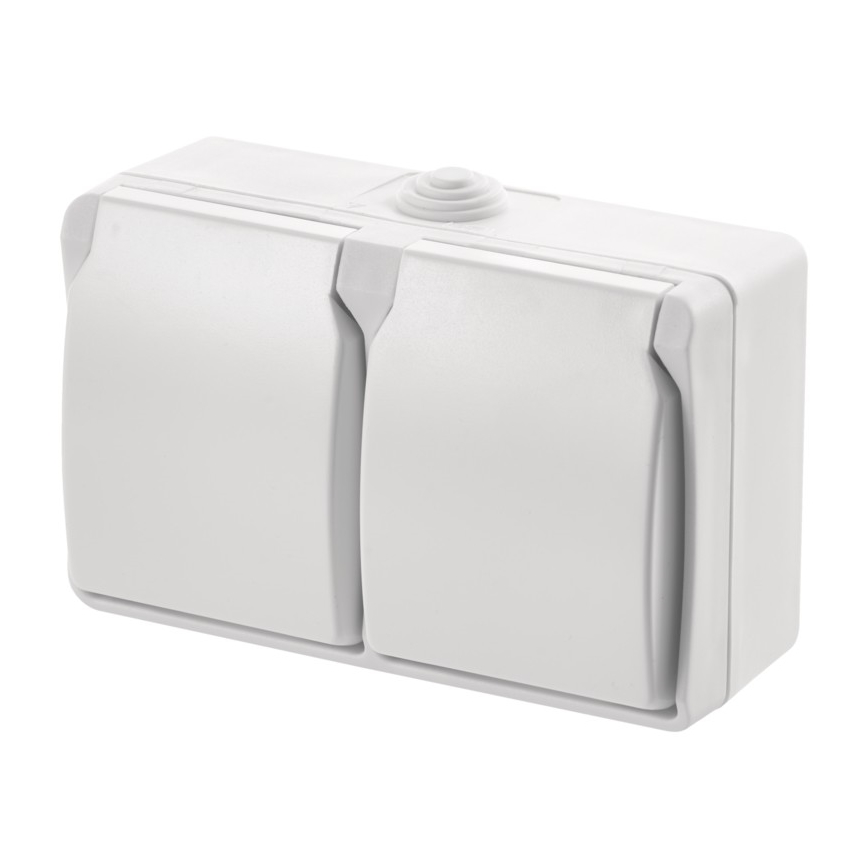 Utomhus Uttag 2xFRENCH 250V/16A IP44