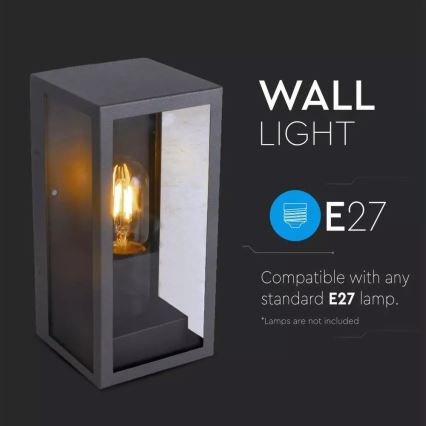 Utomhus Väggbelysning 1xE27/60W/230V IP44
