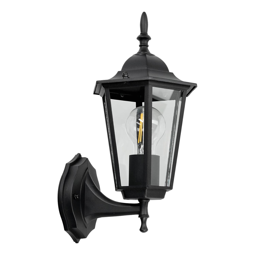 Utomhus väggbelysning 1xE27/60W/230V IP44 svart
