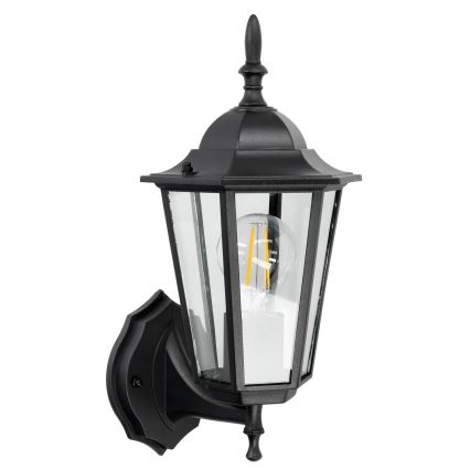 Utomhus väggbelysning 1xE27/60W/230V IP44 svart
