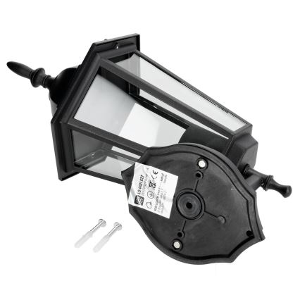 Utomhus väggbelysning 1xE27/60W/230V IP44 svart