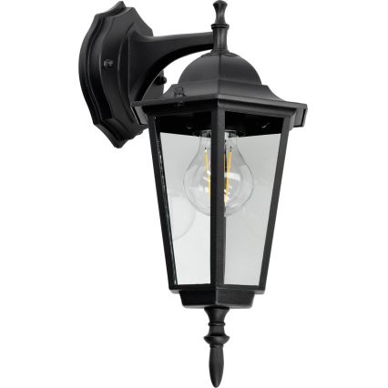 Utomhus väggbelysning 1xE27/60W/230V IP44 svart