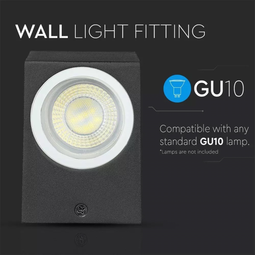 Utomhus Väggbelysning 1xGU10/35W/230V IP44