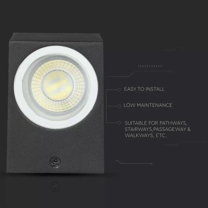 Utomhus Väggbelysning 1xGU10/35W/230V IP44