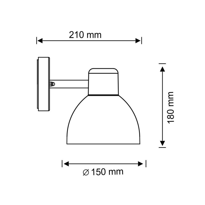 Utomhus Väggbelysning ARNE 1xE27/10W/230V IP44