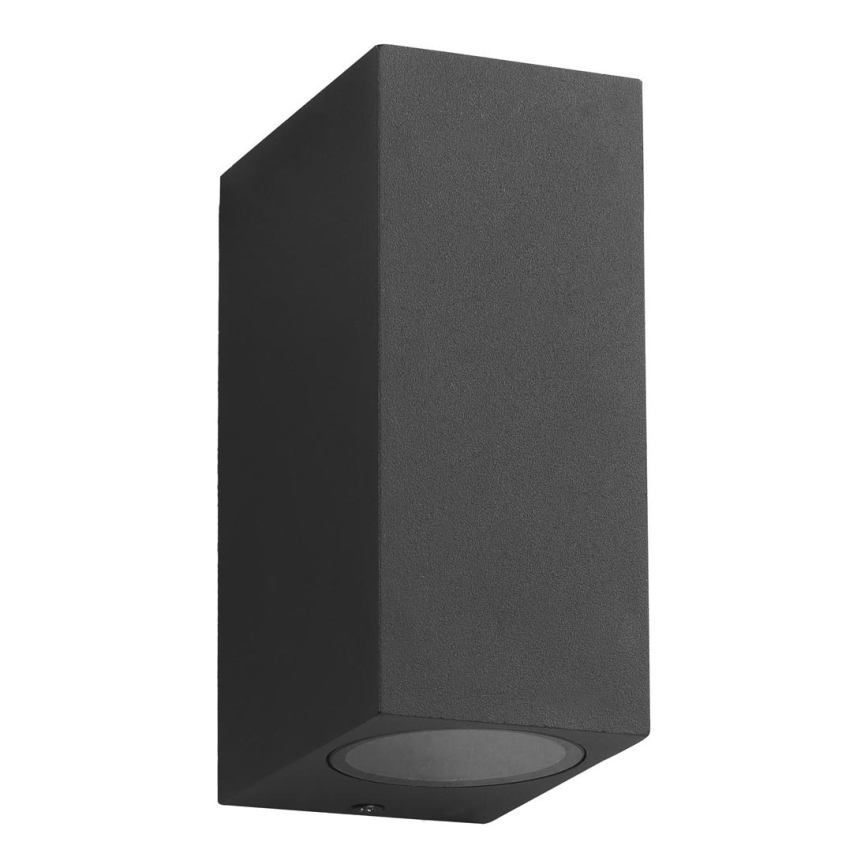 Utomhus väggbelysning BOKA 2xGU10/60W/230V IP44 svart